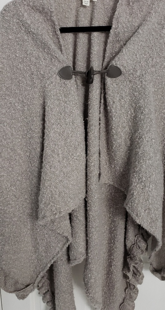 Gray cozy shawl -Francescas- one size fits all